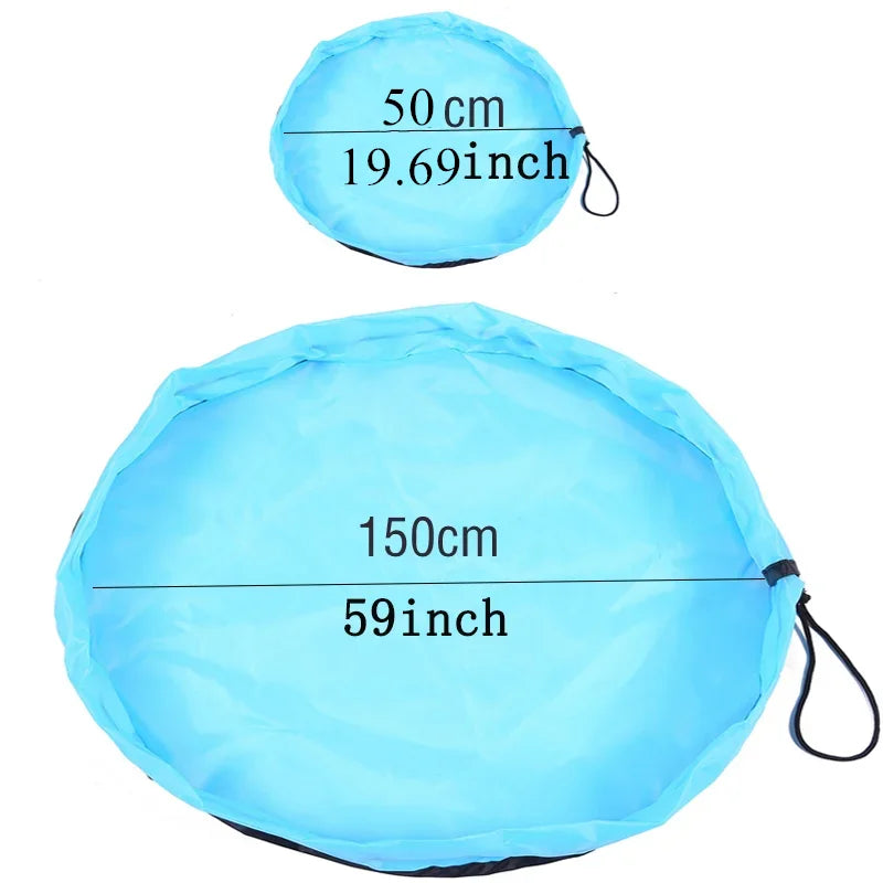Kids' Toys Storage Bag - Portable Play Mat For Building Blocks Multifunctional Organizer With Carry Handle Christmas Gift