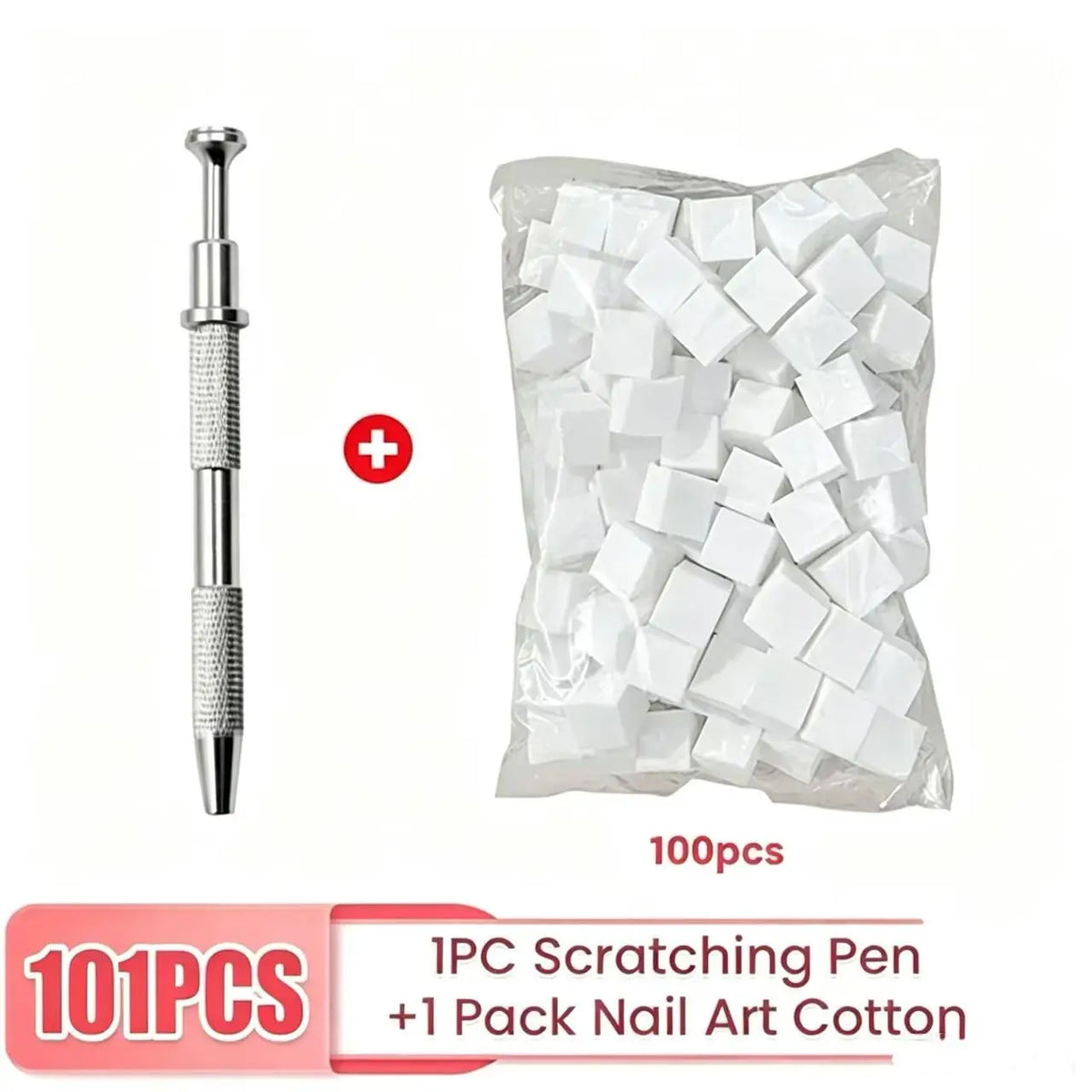 100Pcs Nail Art Sponge with 1 Grab Pen Set Manicure DIY Creative Nail Sponge Gripper Tool Sponge Gradient Nail Art Tools