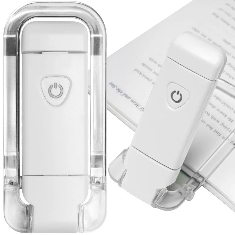 Portable LED Book Reading Light Clip Bookmark Night Light USB Charging Warm Eye Care Light for Bedtime Reading Travel