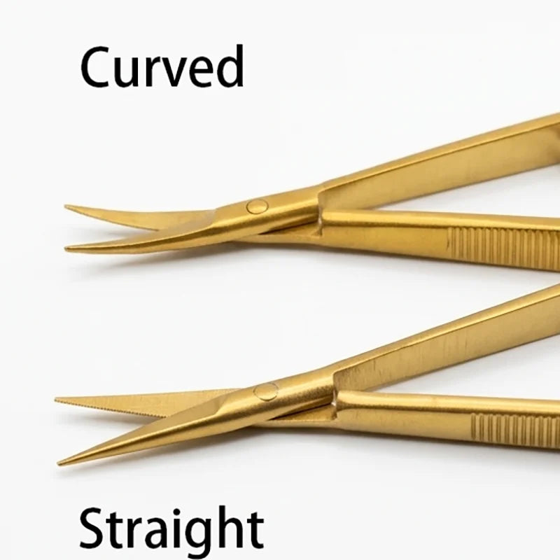 12cm Stainless Steel Spring Action Eyebrow Scissors Precision Facial Hair Trimmer Nipper Ergonomic Makeup Grooming Beauty Tools