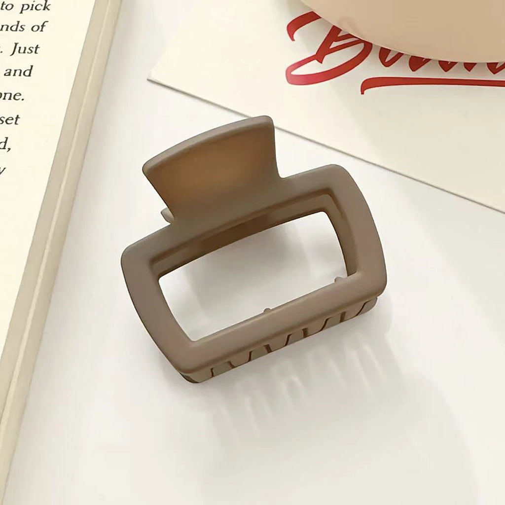 4pcs Women's Square Lightweight Hair Claw Clip Fashionable Elegant Hair Accessory Clip Suitable Hair Styling Makeup