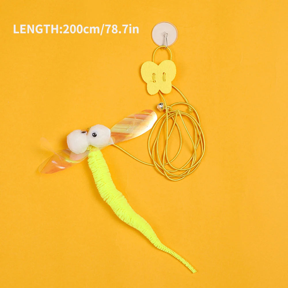Random Door Hanging Elastic Rope Feather Cat Toy Interactive Molar Pet Supplies For Cats Small Dogs
