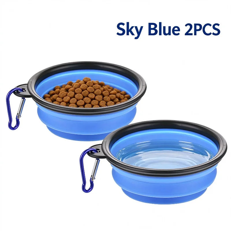 Durable TPR Portable Pet Food Bowl for Cats And Dogs Silicone Collapsible Travel Outdoor Water Food Bowl for Pets