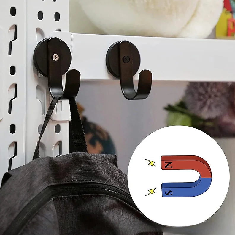 Strong Magnetic Hook - Heavy Duty NdFeB Magnet Hanger, Scratch-Proof & Easy Install for Fridge, Door.Ideal Home