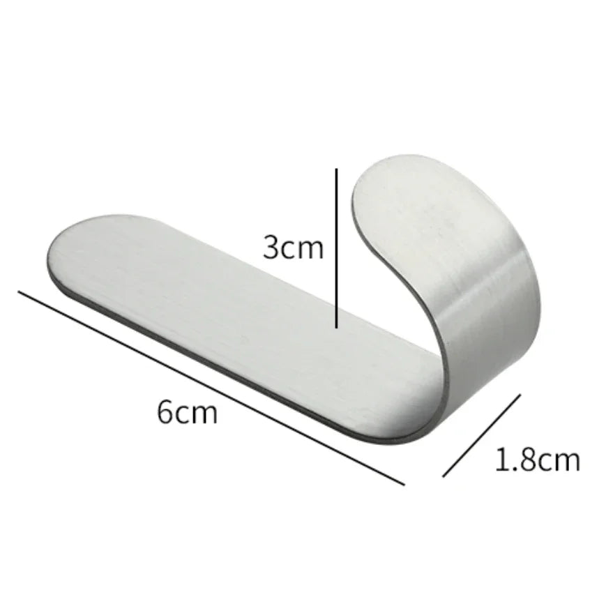 4/6/8PCS Strong Stainless Steel Self-Adhesive Wall Hooks Waterproof Sticky Hooks Bathroom Hang Towel Keys Coat Bags Kitchen Hook