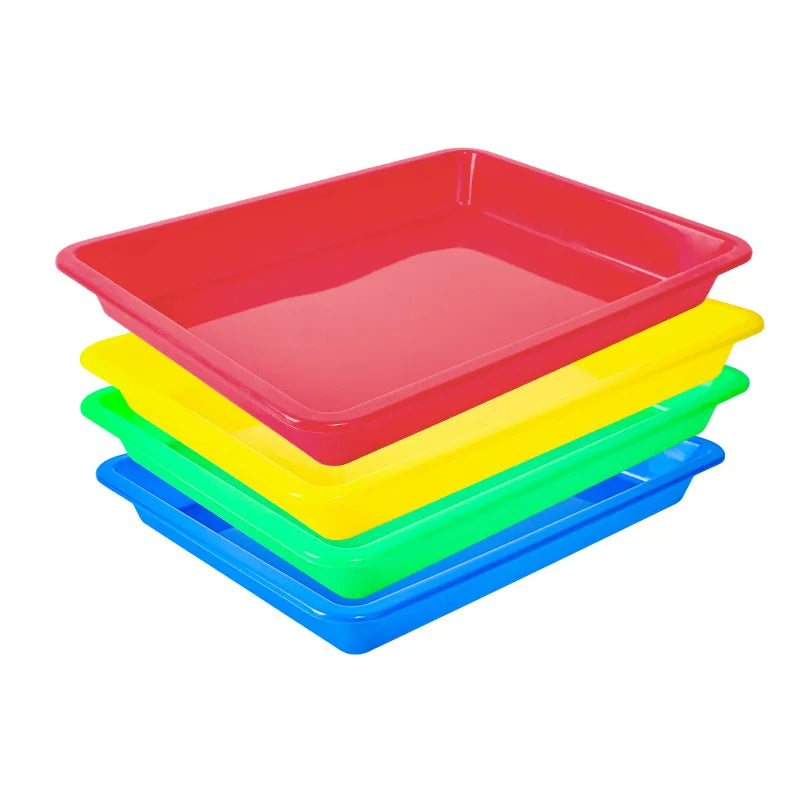 Plastic Art Trays,Multicolor Activity Tray Organizer Serving Tray For Crafts,Diy Projects,Painting,Beads,Organizing Supply