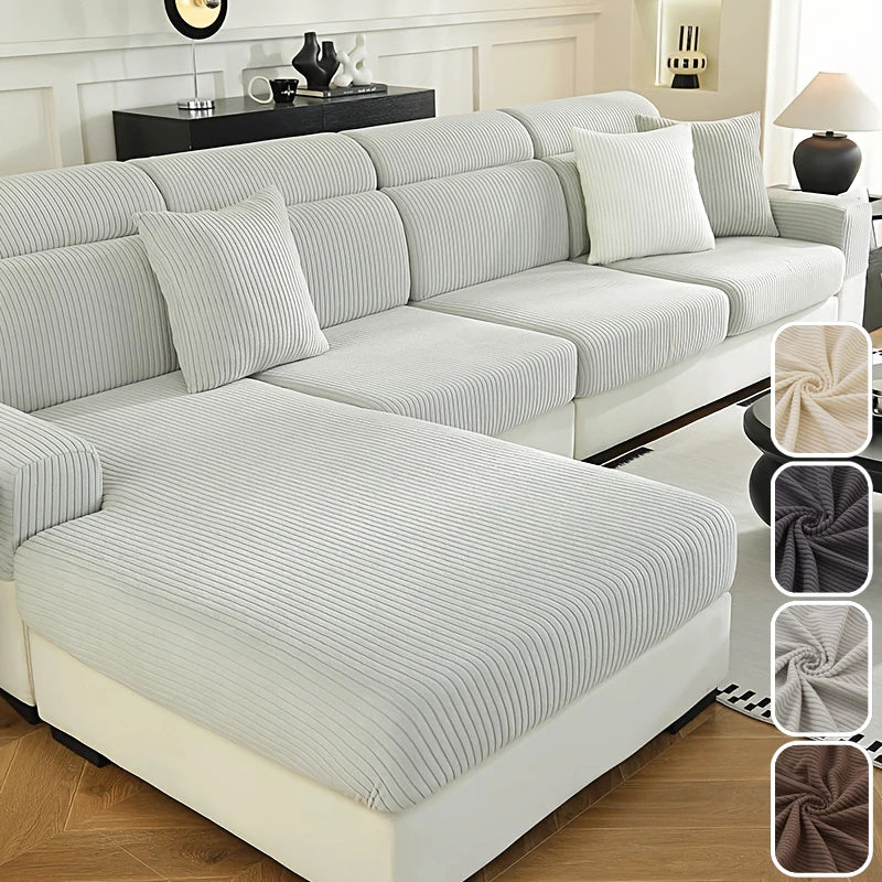 Jacquard Sofa Slipcover Elastic Fitted Couch Protector Washable Adjustable Sofa Cover for Sectional Armchair Loveseat Sofa Cover