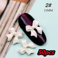 50Pcs 3D Gold/Silver Alloy Ribbion Bowknot Nail Charms 10x11mm Alloy Bowknot Nail Art Decor 3D Luxury Alloy Bow Manicure Parts