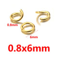 100pcs Lot 4 6 8 10mm Gold Stainless Steel Jump Rings Open Split Ring Connectors for DIY Jewelry Making Supplies Wholesale Items
