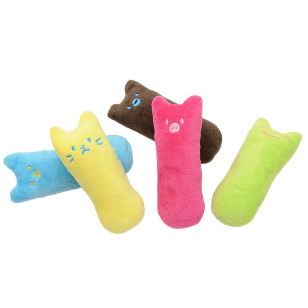 1 Pc Random Color Catnip Cat Toys Pillow Interactive Cat Toy Catnip Pet Supplies Pillow Thumb Teeth Grinding Bite Mint Cat Toy