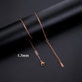 Lucktune Stainless Steel Width 1.3MM Chain O Shape Thin Chain Necklace Minimalist Necklace Chain Women Bohemian Jewelry Gift