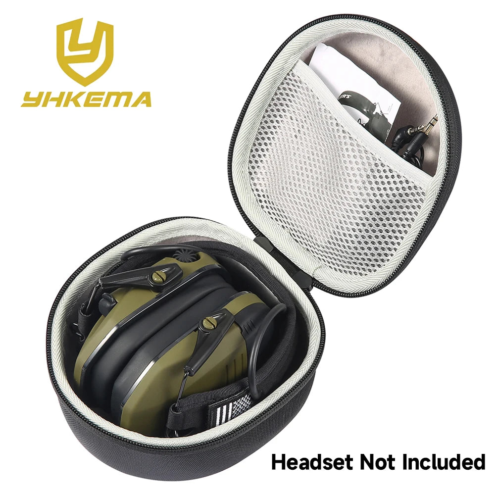 Hard Storage Travel Case for Electronic Shooting Earmuffs Compatible Impact Hearing Protection Shooter Safety Eyewear Glasses