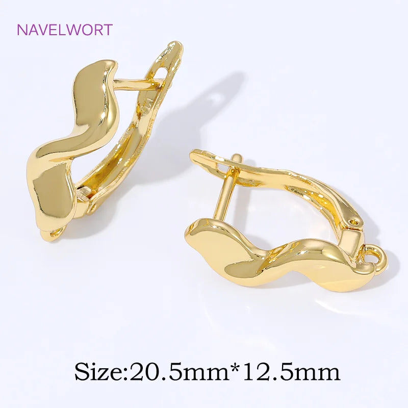 Multi Styles 18K Gold Plated Brass Shvenzy Earring Hooks Ear Wire Fastener,Accessories For Earrings,DIY Jewelry Making Supplies