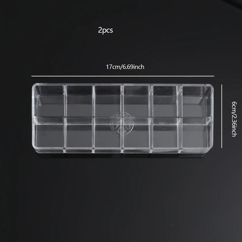 Clear 12 Grid Lipstick Stand Case Makeup Organizer Storage Box Lipstick Display Stand Holder Cosmetic Jewelry Organizer Box