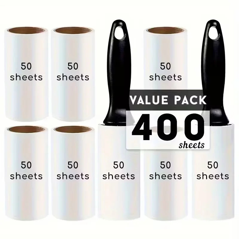 400/200/100 Sheets, Lint Roller, Pet Hair Remover Roller, Lint Roller Refills, Tearable Sticky Roller, Lint Rollers for Pet