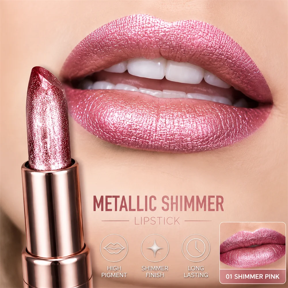 Rose Smoke Powder, Bright Starry Sky, Glossy Velvet Texture, Durable, Make Your Lips Shiny, Waterproof, Anti-fouling.lipstick