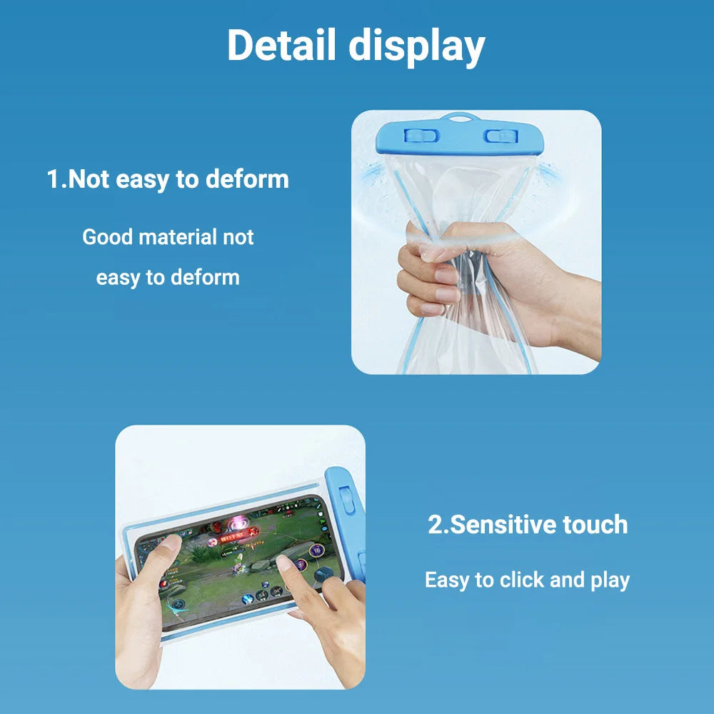 Waterproof Phone Case Swimming Water Proof Bag Universal Underwater Protector Pouch Cover For iPhone Samsung Below 6.7" Phone
