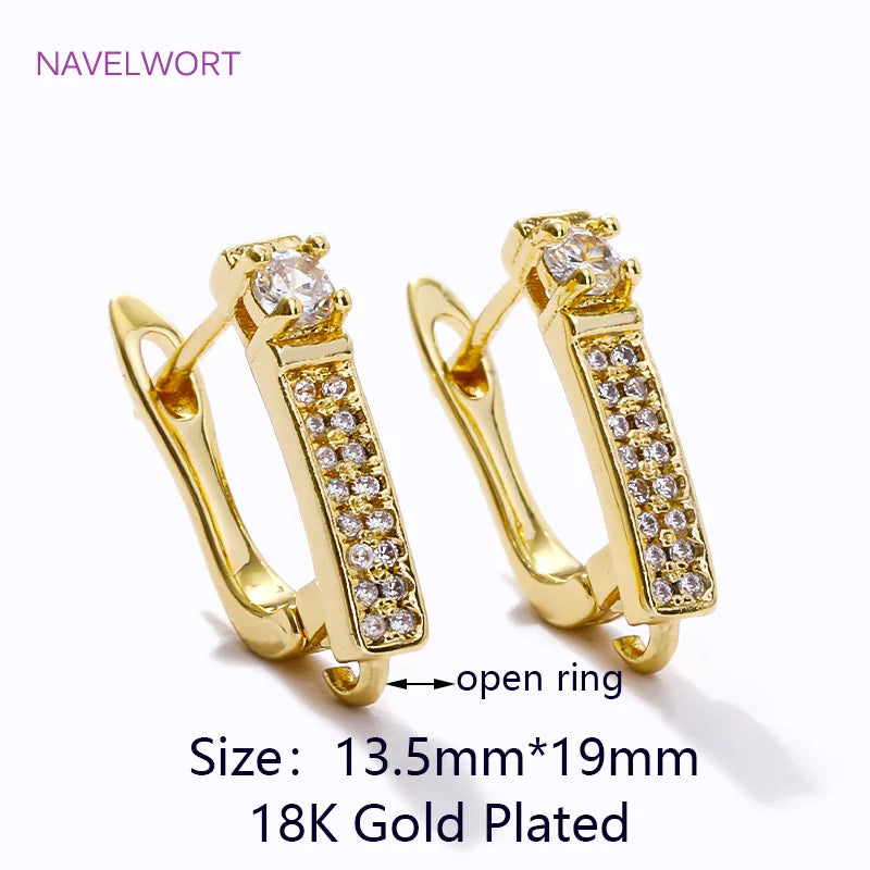 Multi Styles 18K Gold Plated Brass Shvenzy Earring Hooks Ear Wire Fastener,Accessories For Earrings,DIY Jewelry Making Supplies