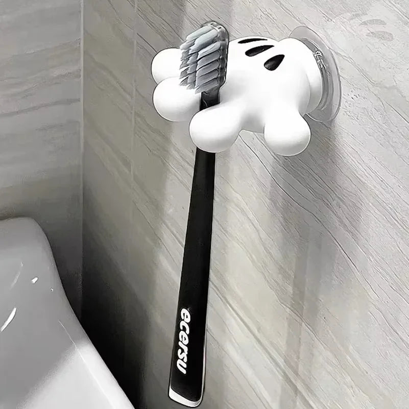 Toothbrush holder Mickey Palm cute bathroom towel suction cup multi-function hook traceless hook data cable winder