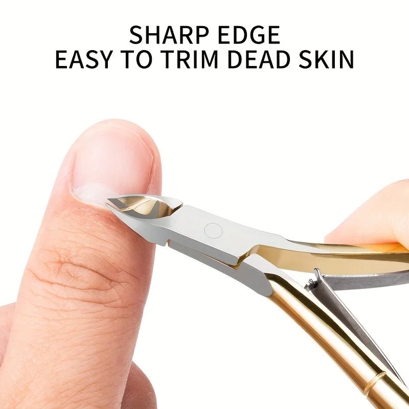 Stainless Steel Dead Skin Scissors Set Stainless Steel Cuticle Clippers Nail Cuticle Pusher Set Removal Nail Removal Nail Gel