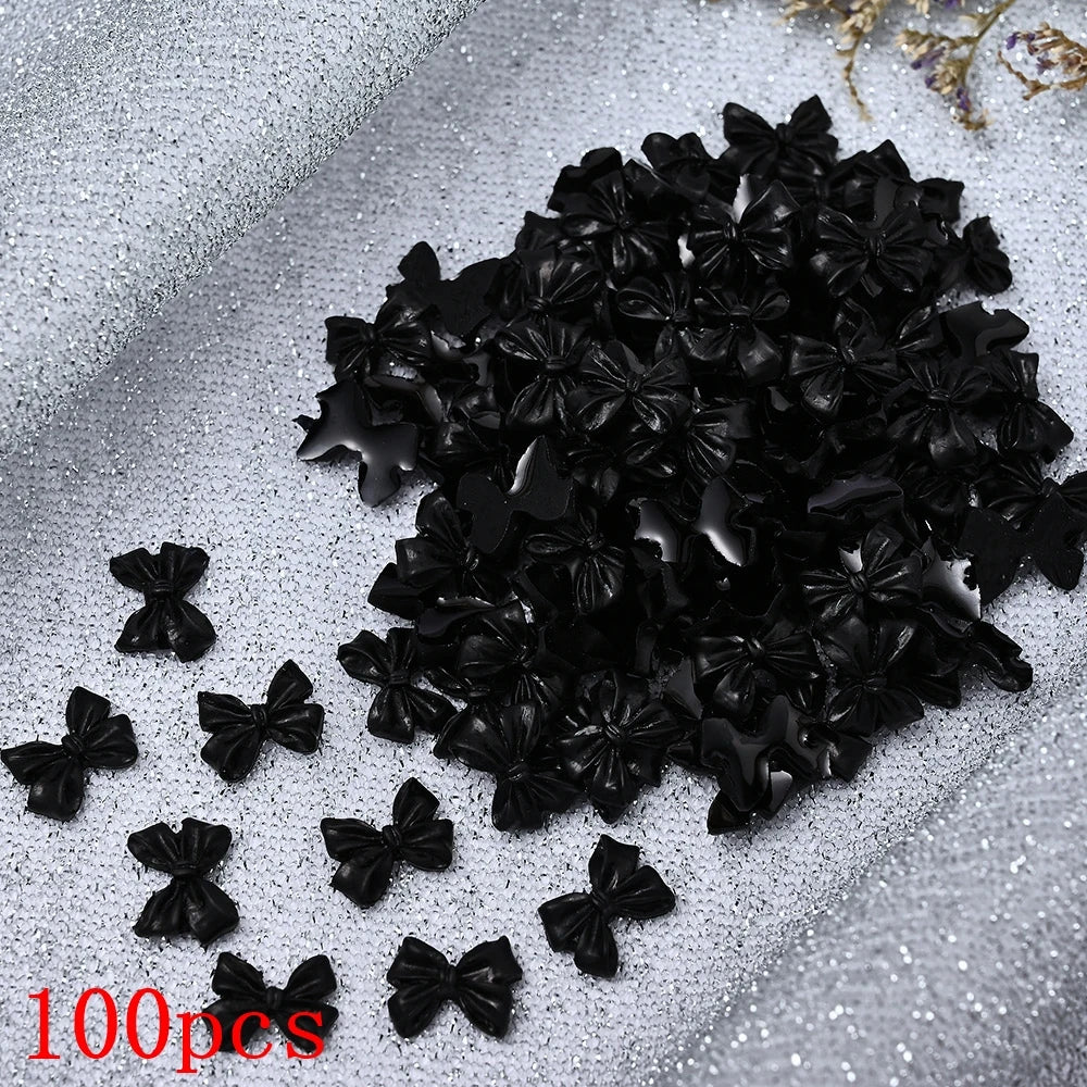 500-600pcs Bow Flower Nail Art Resin Decorations Mix Shapes Nail Charms Press on Manicure Supplies Jewelry Kawaii Accessories *&