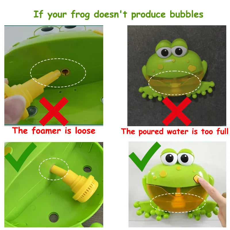 New Baby Bath Bubble Machine Crabs Frog Music Kids Bath Toy Bathtub Soap Automatic Bubble Maker Baby Bathroom Toy for Children