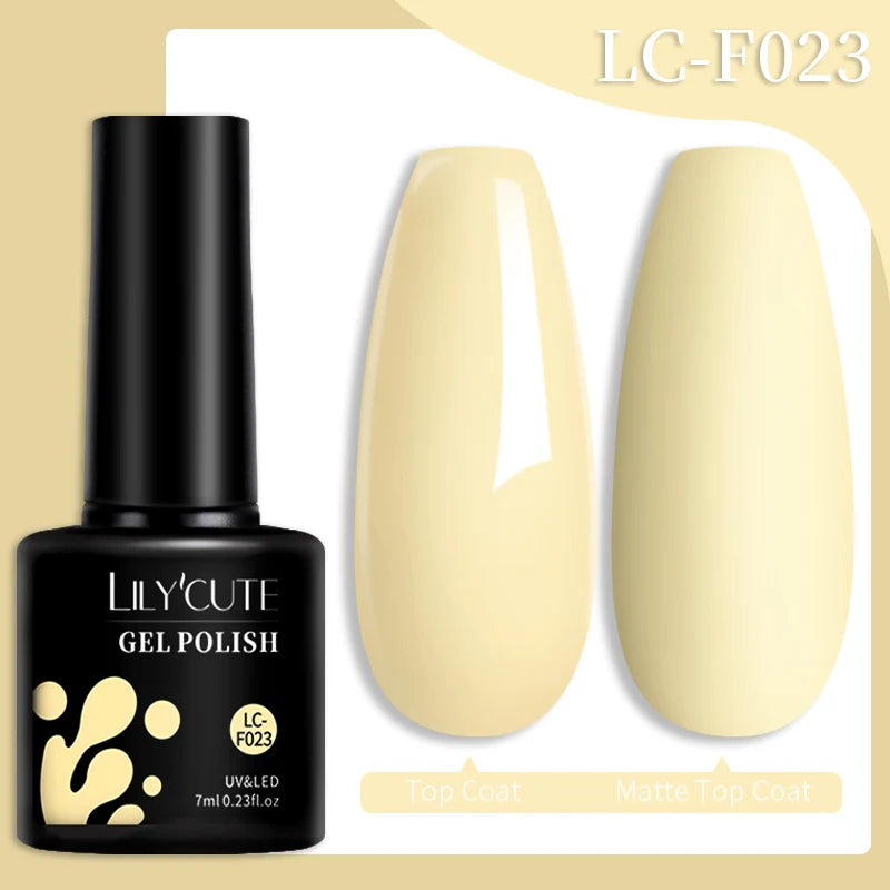LILYCUTE 7ml Glitter Auroras Gel Nail Polish Summer Gold Colorful Sequins Manicure Semi Permanent Soak Off Nail Art Gel Varnish