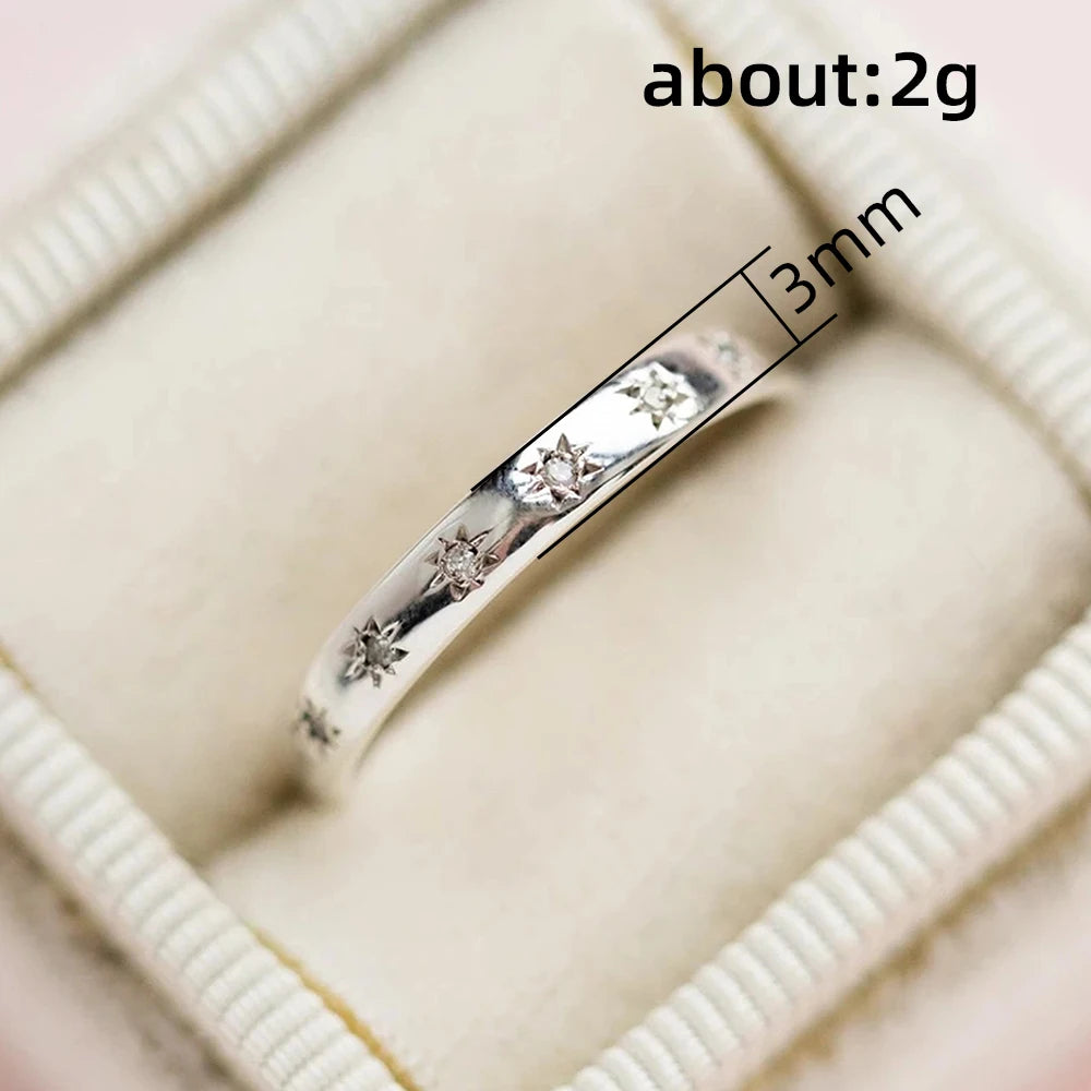 CAOSHI Simple Delicate Design Rings for Women Shiny CZ Gift All Match Trend Accessories for Daily Life Exquisite Women Jewelry