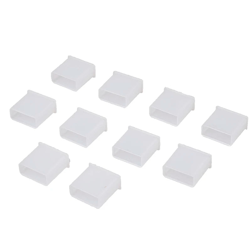 New 10Pcs Plastic USB Male Anti-dust Plug Stopper Cap Cover Protector Lids