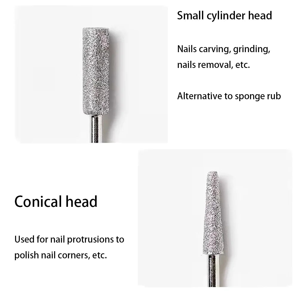 6Pcs/Sets Nail Drill Bits Kit Polish Tips Electric Nail File Bit Replace Sandpaper Sanding Bands Manicure Tools