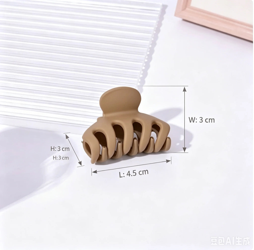 3Pcs Matte Hair Claw Clips Simple Solid Color Shark Clip Elegant Hair Claw for Women Girls Daily Hair Accessories