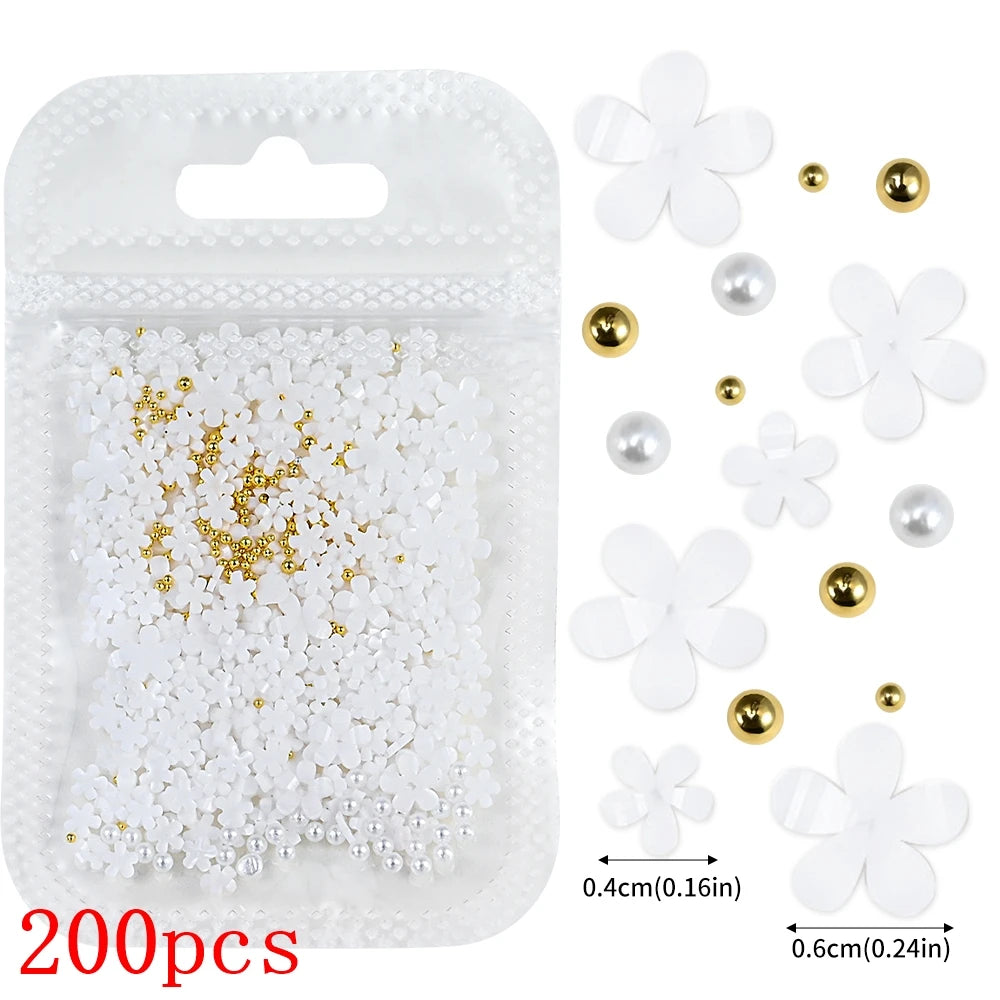 500-600pcs Bow Flower Nail Art Resin Decorations Mix Shapes Nail Charms Press on Manicure Supplies Jewelry Kawaii Accessories *&