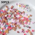 50Pcs 3D Mixed Kawaii Donuts Nail Art Charms Cartoon Dessert/Doughnut Nails Decorations for DIY Crafts Hair Manicure Accessories