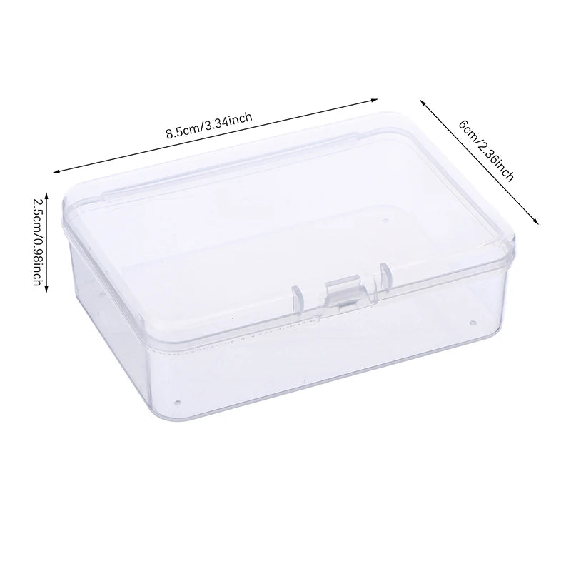 New Transparent Plastic Storage Box Photocards Small Card Storage Box Desk Organizer Box Classification Box Stationery