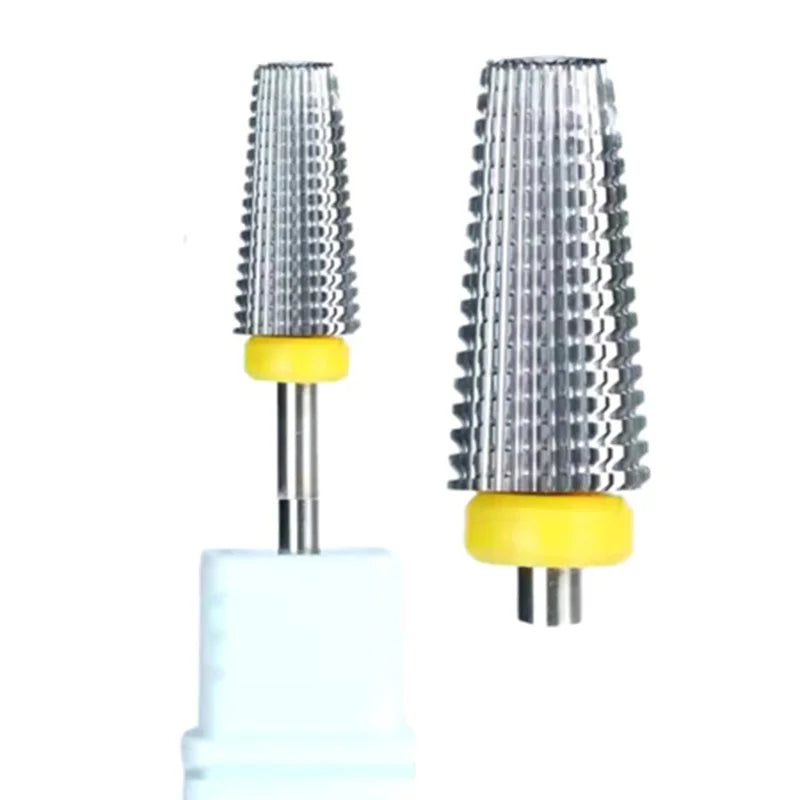 Kit 3 Professional Tungsten Drill Bits Gel Nail Porcelain Nail Art Drill Conical Needle Leveling Finishing Gel Motion