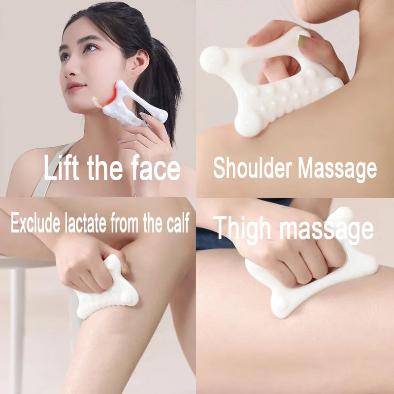 Skin Scraping Massage Tool Face Lift Muscle Relief Massage Board Resinous Static Free Portable Gua Sha Tool Lifting Visage AMGJ1