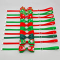 10pcs Pet Christmas Bow Tie Adjustable Xmas Dog Cat Bowtie Collar Accessories For Small Dog Cat Festival Party Decoration Gift