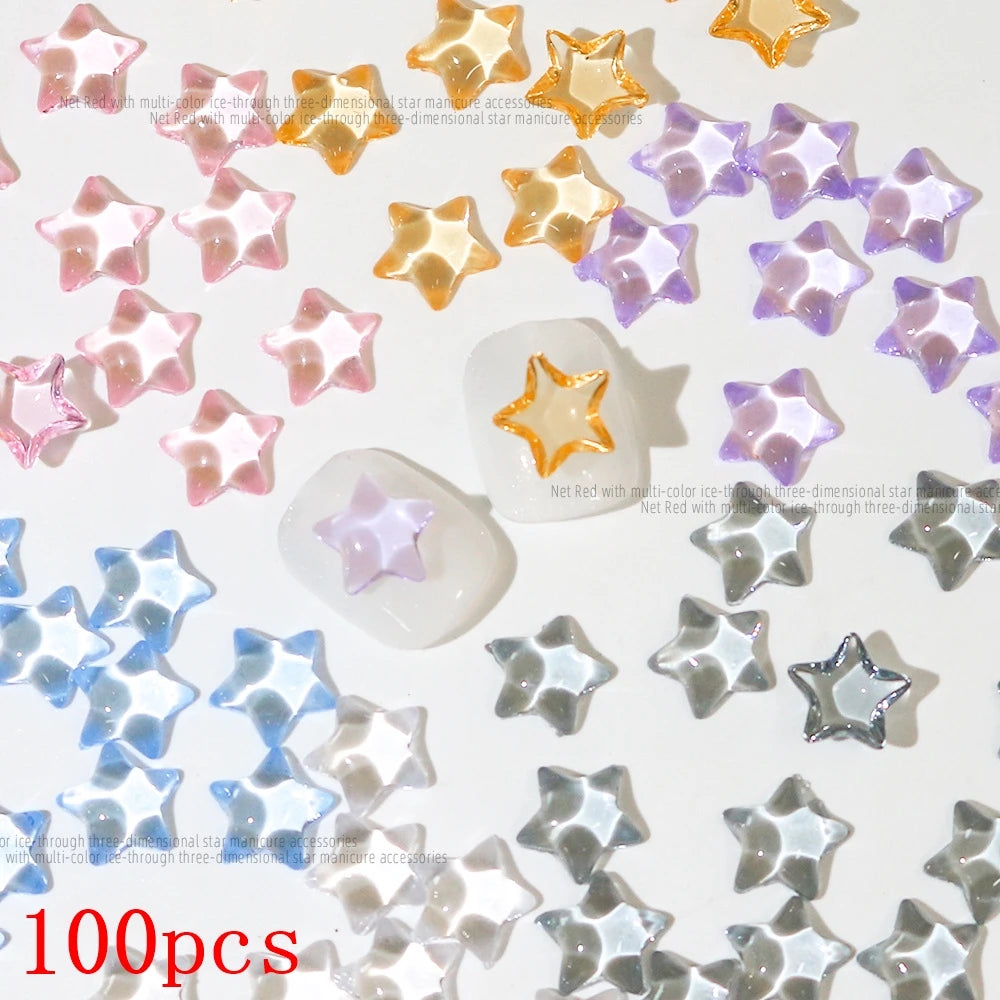 500-600pcs Bow Flower Nail Art Resin Decorations Mix Shapes Nail Charms Press on Manicure Supplies Jewelry Kawaii Accessories *&