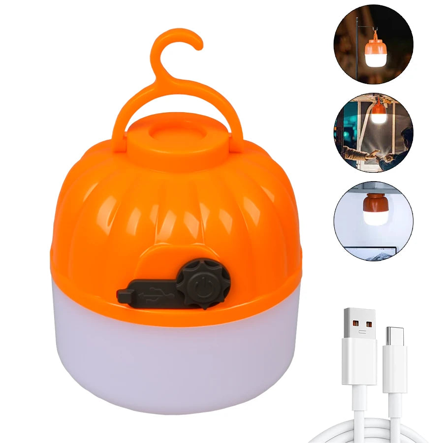10W LED Portable Camping Light Built-in 1800mAh Battery USB Rechargeable Tent Lantern Outdoor Hiking Night Hanging Camping Lamp