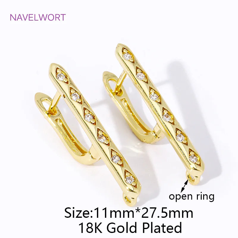 Multi Styles 18K Gold Plated Brass Shvenzy Earring Hooks Ear Wire Fastener,Accessories For Earrings,DIY Jewelry Making Supplies