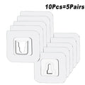 Double Sided Adhesive Wall Hooks Hanger Strong Transparent Suction Cup Storage Socket Hooks Bathroom Kitchen Bedroom Hook Kit