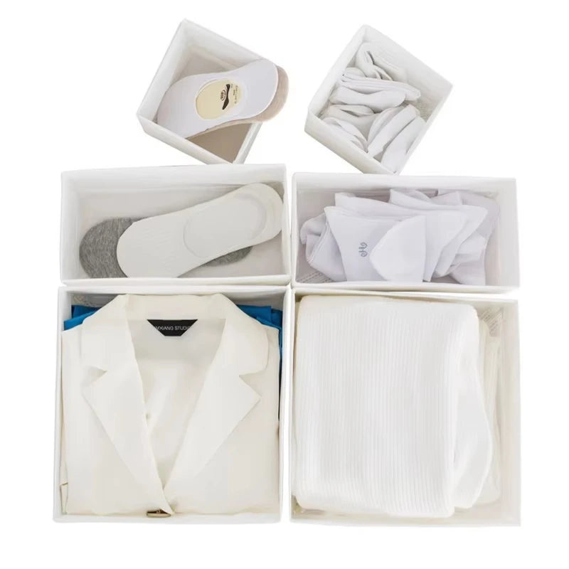 Oxford Drawer Organizer Underwear Bra Storage Box Foldable Wardrobe Storage Containers Separator Clothes Organizing Boxes