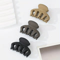 3Pcs Matte Hair Claw Clips Simple Solid Color Shark Clip Elegant Hair Claw for Women Girls Daily Hair Accessories