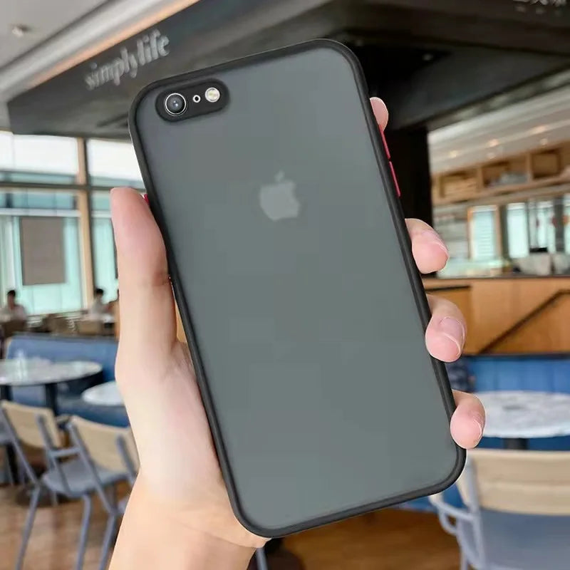 The New Anti-drop 2 in 1 Case For iphone SE 2020 7 8 6 Plus X XR XS 11 12 13 14 Pro Max Frosted Fine Pore Skin Protection Cases