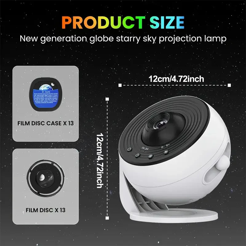 Pro Night Light Galaxy Projector Starry Sky Projector 360° Rotate Planetarium Lamp For Kids Bedroom Valentines Day Wedding Deco