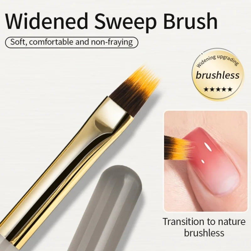 RSNAIL Nail Brush DIY Gradient Nail Art Painting Pen Transparent Acrylic Sweeping Brushes Drawing Manicure Nail Tool Accessories