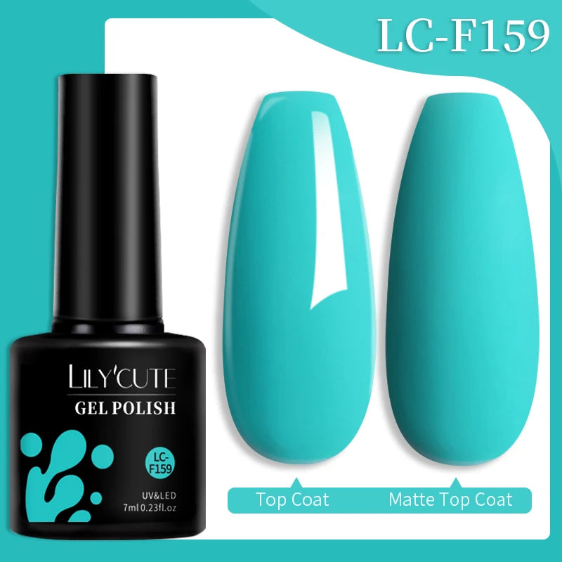 LILYCUTE 7ml Glitter Auroras Gel Nail Polish Summer Gold Colorful Sequins Manicure Semi Permanent Soak Off Nail Art Gel Varnish