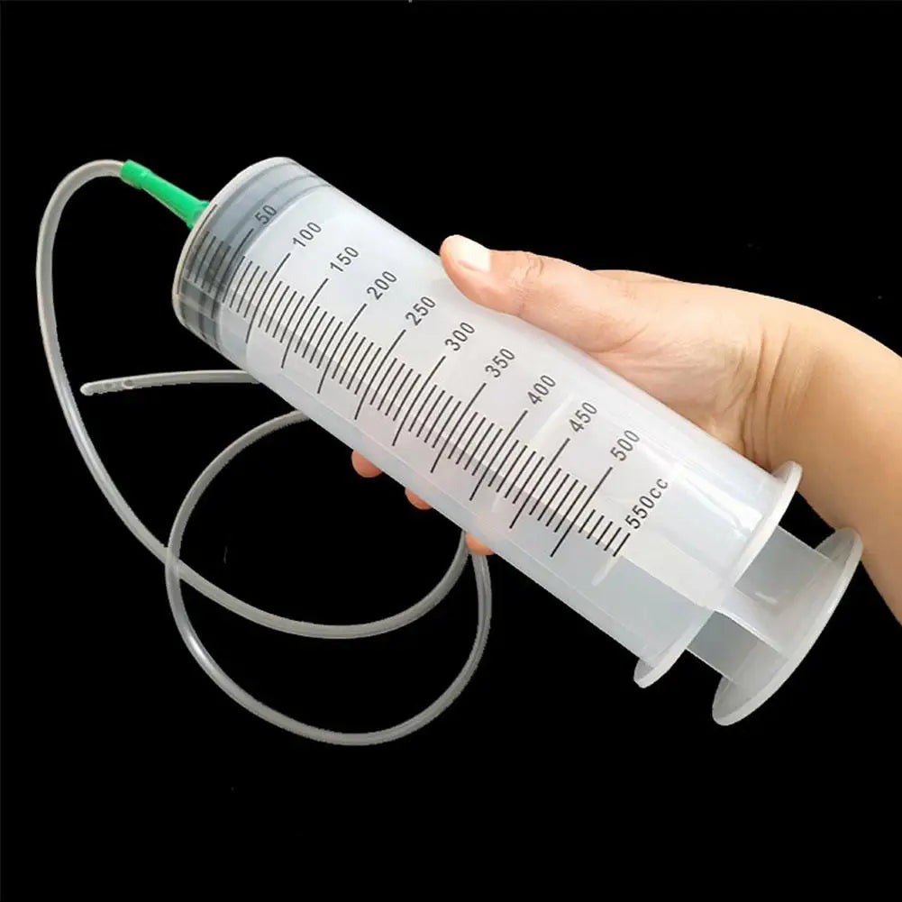 100ml-550ml Large Capacity Syringe Syringes Reusable Pump Measuring 1m Tube Pet Feeding Big Syringe Measuring Vacuum Syringe