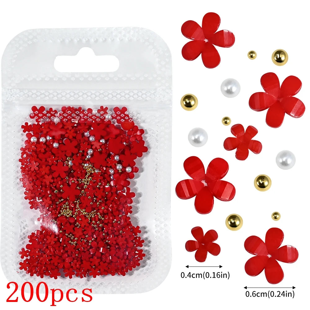500-600pcs Bow Flower Nail Art Resin Decorations Mix Shapes Nail Charms Press on Manicure Supplies Jewelry Kawaii Accessories *&