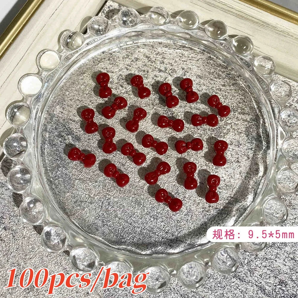 500-600pcs Bow Flower Nail Art Resin Decorations Mix Shapes Nail Charms Press on Manicure Supplies Jewelry Kawaii Accessories *&